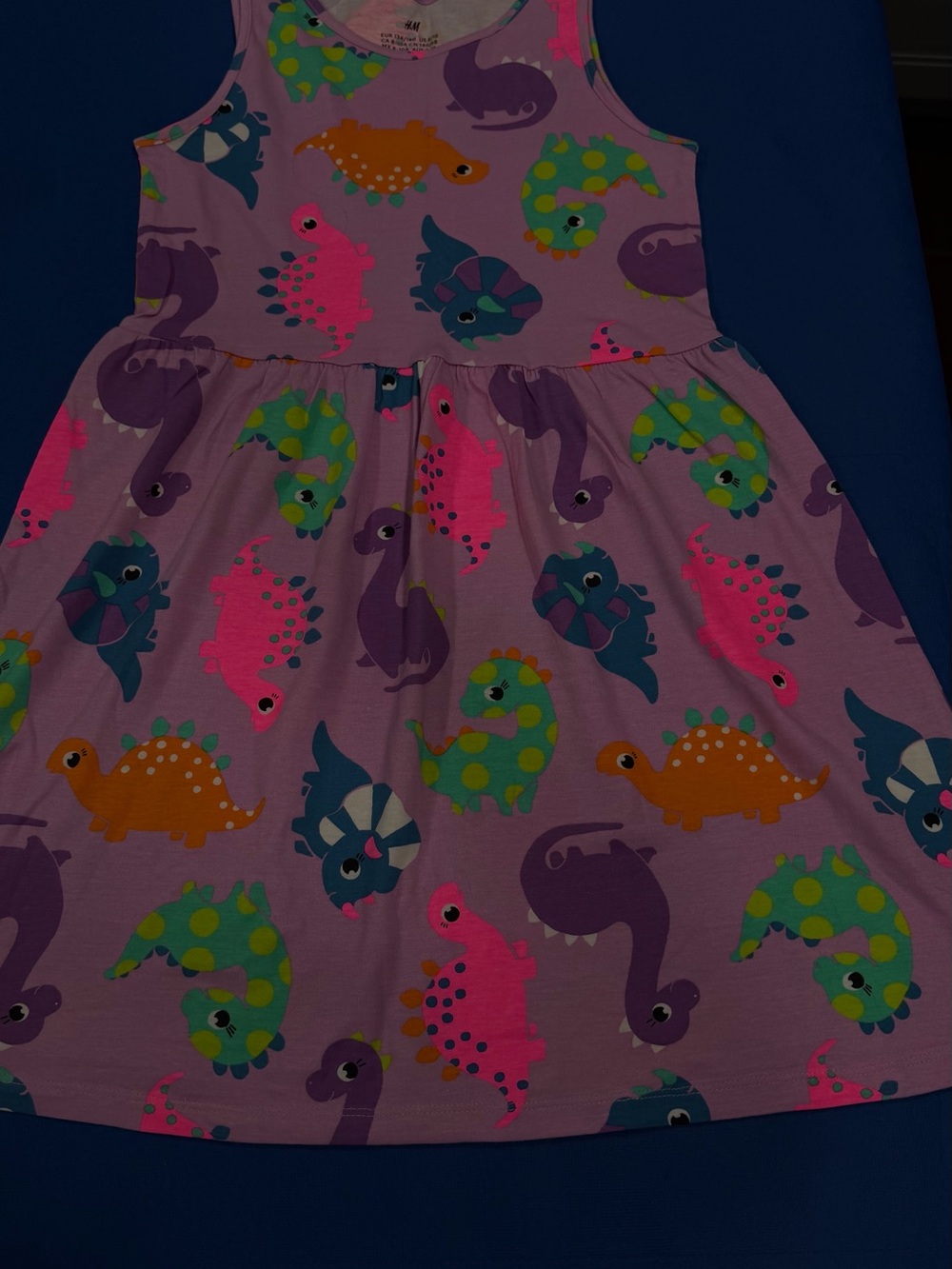 H&M Purple Tank Dress with Colorful Dinosaur Print